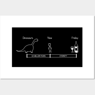 Time Until Friday and Wine Posters and Art